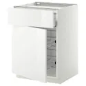 IKEA METOD МЕТОД / MAXIMERA МАКСИМЕРА, шкаф д / варочной панели / ящик / 2пр крз, белый / Рингхульт белый, 60x60 см 894.619.17 фото thumb №1