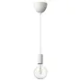 IKEA SUNNEBY СУННЕБЮ / LUNNOM ЛУННОМ, подвесной светильник с лампочкой, белое / прозрачное стекло 794.944.52 фото
