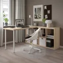 IKEA KALLAX КАЛЛАКС / LAGKAPTEN ЛАГКАПТЕН, стол, комбинация, белый / дуб, окрашенный в белый цвет, 77x159x147 см 594.816.67 фото thumb №3