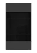 BRW Верхня кухонна шафа L6 40 см з вітриною зліва чорна матова, чорний/чорний матовий FM_G_40/72_LV-CA/CAM фото thumb №1