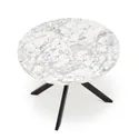 Кухонний стіл HALMAR PERONI 100-250x100 см білий мармур - чорний фото thumb №16