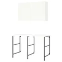 IKEA ENHET ЕНХЕТ, шафа, антрацит / білий, 139x63.5x90.5 см 795.479.31 фото thumb №1