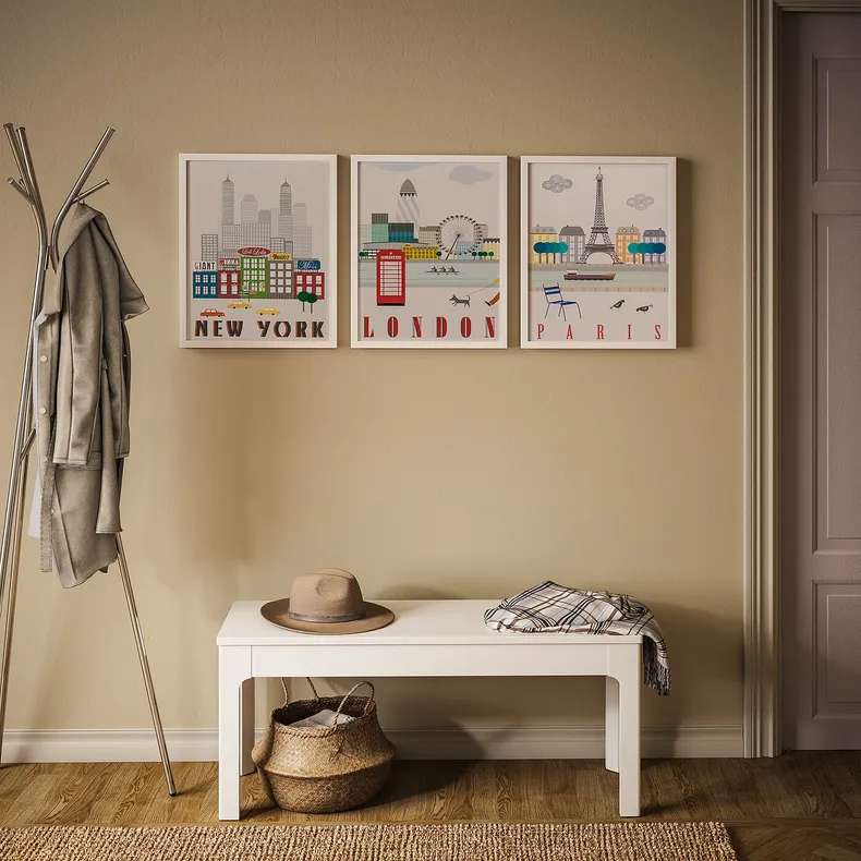 IKEA BILD БИЛЬД, постер, Лондон, Париж, Нью-Йорк, 40x50 см 804.418.15 фото №2