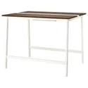 IKEA MITTZON МІТТЗОН, стіл для конференцій, шпон волоського горіха/білий, 140x108x105 см 695.334.73 фото thumb №1