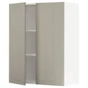 IKEA METOD МЕТОД, навісна шафа з полицями / 2 дверцят, білий / стенсундський бежевий, 80x100 см 394.683.46 фото thumb №1