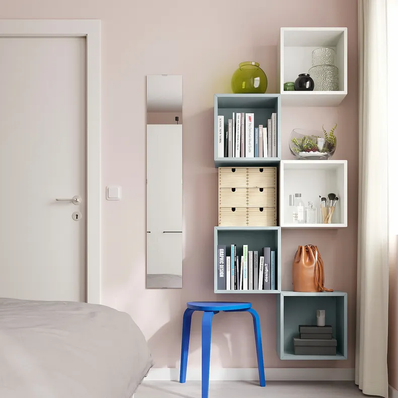 IKEA EKET ЕКЕТ, настінна комбінація для зберігання, різнобарвний / світлий сіро-блакитний 795.216.72 фото №3