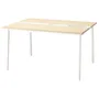 IKEA MITTZON МІТТЗОН, стіл для конференцій, береза okl / біла, 140x108x75 см 095.333.86 фото