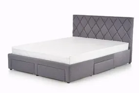 Двуспальная кровать HALMAR С ящиками Betina 160x200 см серый фото