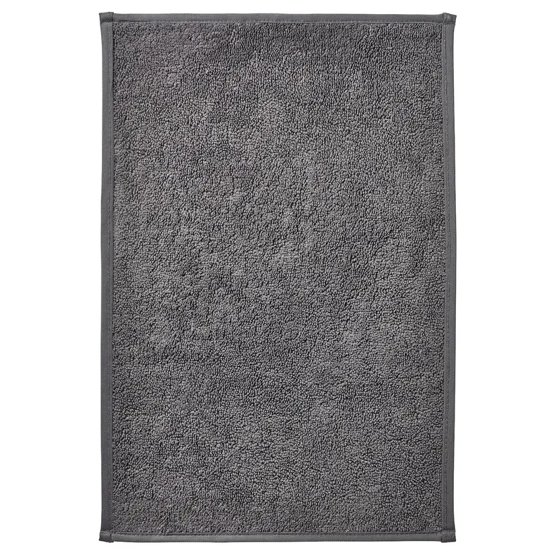 IKEA OSBYSJÖN ОСБЮШЕН, килимок для ванної кімнати, сірий, 40x60 см 405.142.05 фото №1