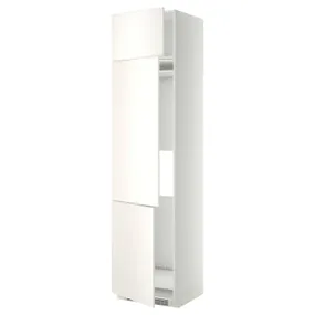 IKEA METOD МЕТОД, шафа висока для холод / мороз із 3 дв, білий / ВЕДДІНГЕ білий, 60x60x240 см 894.634.69 фото