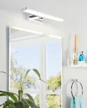 BRW Настінний світлодіодний світильник для ванної кімнати Pandella з алюмінію та срібла 065108 фото thumb №2