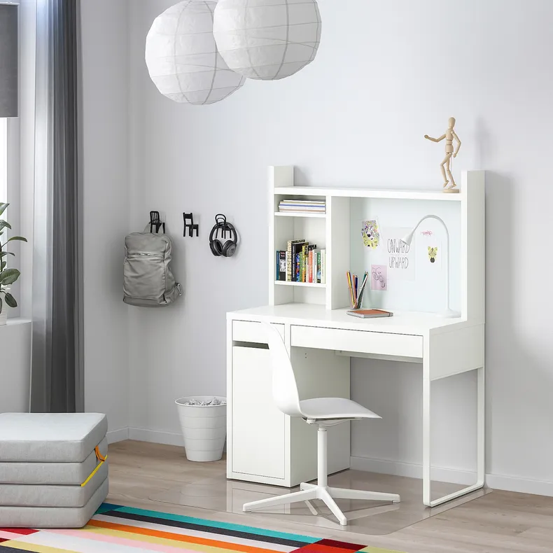IKEA MICKE МИККЕ, письменный стол, белый, 105x50 см 099.030.14 фото №2