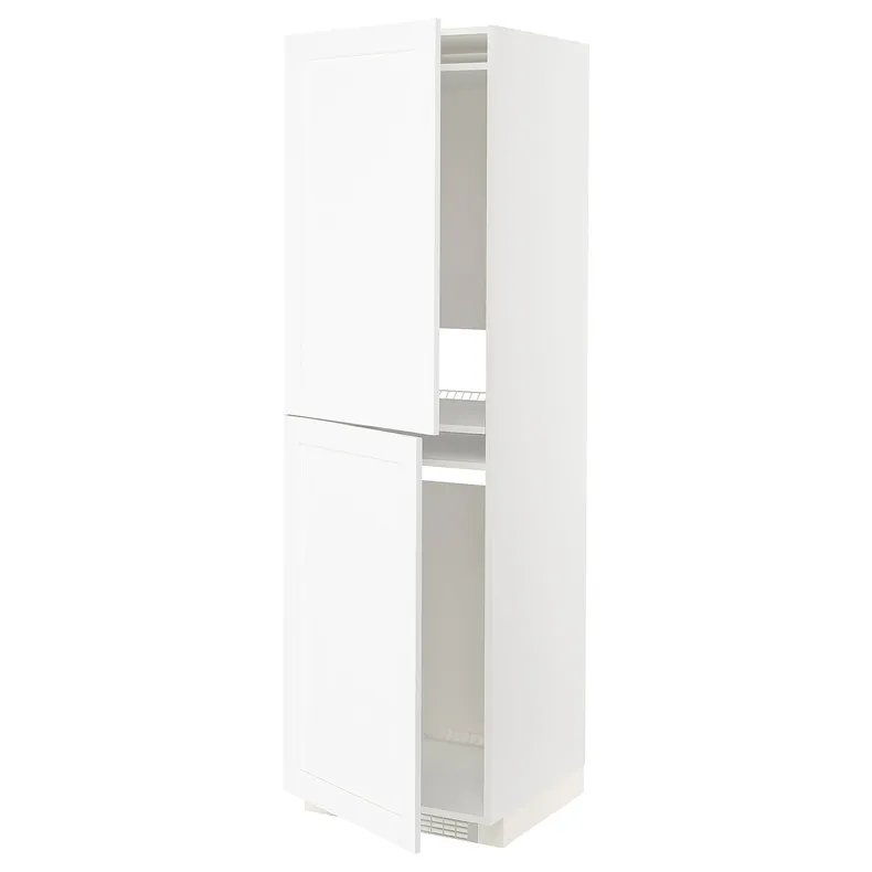IKEA METOD МЕТОД, висока шафа для холодильнка / морозил, білий Енкопінг / білий імітація дерева, 60x60x200 см 194.735.27 фото №1