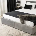 Кровать двуспальная бархатная MEBEL ELITE MONICA Velvet, 160x200, Серый фото thumb №9