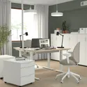 IKEA MITTZON МІТТЗОН, письмовий стіл, береза okl / біла, 120x60 см 395.258.51 фото thumb №5