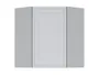 BRW Верхня кухонна шафа Verdi 60 см кутова права світло-сіра матова, гренола сірий/світло-сірий матовий FL_GNWU_60/72_P-SZG/JSZM фото