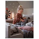 IKEA NATTSLÄNDA НАТТСЛЭНДА, чехол на подушку, серый / белый с цветочным узором, 50x50 см 305.080.40 фото thumb №4