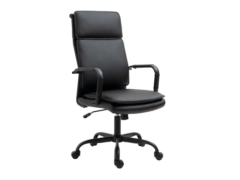 BRW Офісне крісло Elektor з екошкіри чорне OBR-ELEKTOR_CZARNY фото №1
