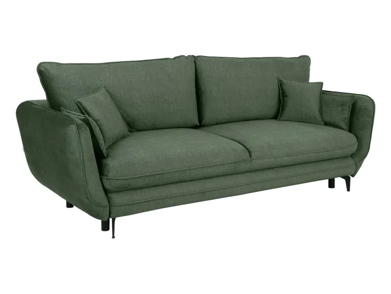BRW Тримісний диван-ліжко Sarius з велюровим ящиком зелений SO3-SARIUS-LX-3DL-GA_BBF2D2 фото №2