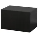 IKEA BESTÅ БЕСТО, комбинация настенных шкафов, черный / коричневый / Лапвикен черный / коричневый, 60x42x38 см 094.320.33 фото thumb №1