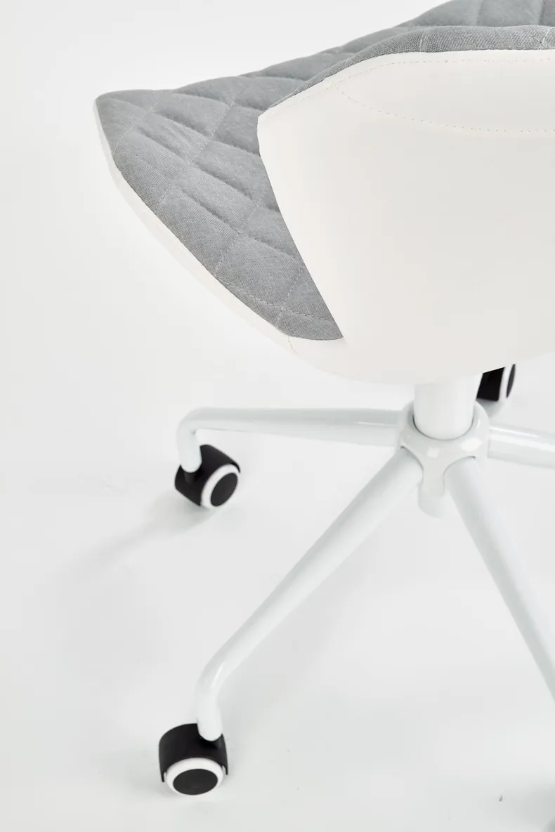 Крісло комп'ютерне офісне обертове HALMAR MATRIX 3 сірий / білий, тканина фото №5