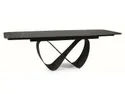 Стол обеденный раскладной SIGNAL INFINITY Ceramic, 160-240х95 см, черный / матовый черный фото thumb №1