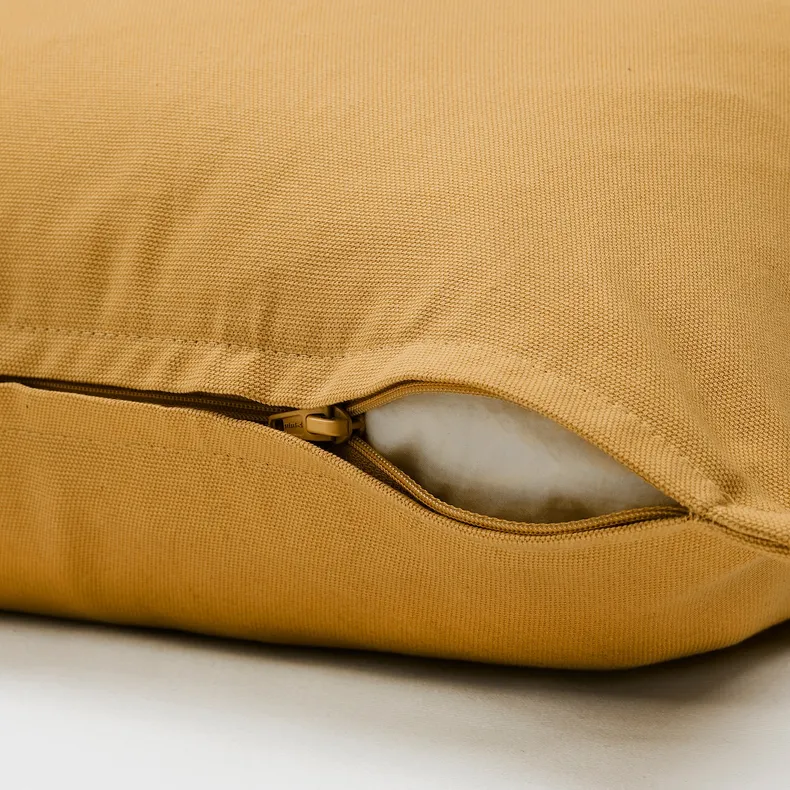 IKEA GURLI ГУРЛИ, чехол на подушку, золотисто-жёлтый, 50x50 см 203.958.21 фото №4