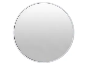 BRW настінне дзеркало 50 см кругле біле 066599 фото