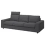 IKEA VIMLE ВІМЛЕ, 3-місний диван, з узголів'ям з широкими підлокітниками/ХАЛЛАРП сірий 794.014.29 фото