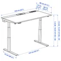 IKEA MITTZON МИТТЗОН, стол / трансф, электрический окл дуб / белый, 160x80 см 995.302.65 фото thumb №8