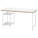 IKEA LAGKAPTEN ЛАГКАПТЕН / SPÄND СПЭНД, письменный стол, белый/антрацит, 140x60 см 095.636.65 фото thumb №1