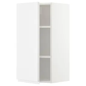 IKEA METOD МЕТОД, навесной шкаф с полками, белый / Воксторп глянцевый / белый, 40x80 см 994.606.58 фото