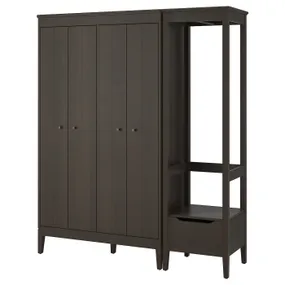 IKEA IDANÄS ИДАНЭС, гардероб, комбинация, тёмно-коричневый, 180x59x211 см 793.882.96 фото