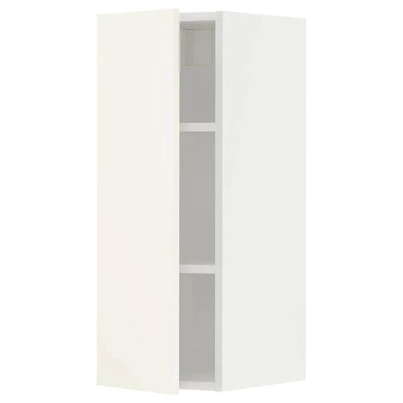 IKEA METOD МЕТОД, шафа навісна із полицями, білий / ВАЛЛЬСТЕНА білий, 30x80 см 695.072.71 фото №1