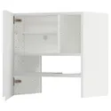 IKEA METOD МЕТОД, настінн шаф д / витяжки з полиц / дверц, білий / ВОКСТОРП глянцевий / білий, 60x60 см 395.053.39 фото thumb №1