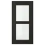 IKEA LERHYTTAN ЛЕРХЮТТАН, стеклянная дверь, чёрный цвет, 30x60 см 603.560.78 фото