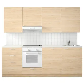 IKEA METOD МЕТОД, кухня, белый ясень Максимера / Аскерсунд, 240x60x228 см 994.598.72 фото