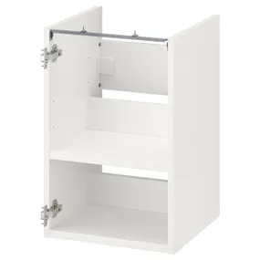 IKEA ENHET ЭНХЕТ, напольный шкаф д / раковины, с полкой, белый, 40x40x60 см 104.404.71 фото
