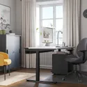 IKEA MITTZON МИТТЗОН, письменный стол, белый / черный, 160x80 см 995.290.83 фото thumb №3