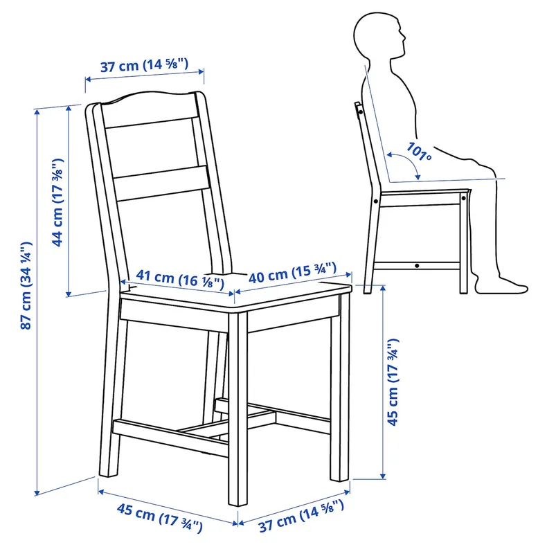 IKEA HAUGA / HAUGA, стол и 2 стула, белый/белый, 74x74 см 995.748.53 фото №7