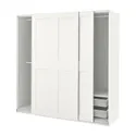 IKEA PAX ПАКС / GRIMO ГРІМО, гардероб, комбінація, білий / білий, 200x66x201 см 394.329.70 фото thumb №1