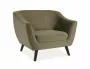 Кресло мягкое бархатное SIGNAL MOLLY 1 Velvet, оливковый фото