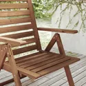 IKEA NÄMMARÖ НЭММАРЁ, садовое кресло / регулируемая спинка, складное светло-коричневое пятно 505.103.01 фото thumb №5