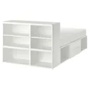 IKEA PLATSA ПЛАТСА, каркас ліжка 2 шухляди, білий / ФОННЕС, 142x244x103 см 993.029.18 фото thumb №1