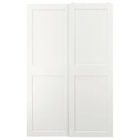 IKEA GRIMO ГРІМО, розсувні дверцята, 2 шт., білий, 150x236 см 805.215.29 фото