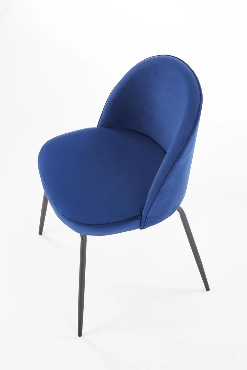 Кухонный стул бархатный HALMAR K314 Velvet, темно-синий фото №7