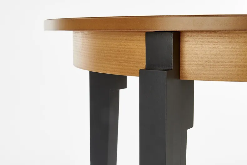 Обідній стіл розкладний HALMAR SORBUS 100-200x100 см, стільниця - дуб медовий, ніжки - графіт фото №7