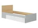 BRW Nandu, шухляда для ліжка 90, світло-сірий / полірований дуб / білий глянцевий SZU-JSZ/DP/BIP фото thumb №3