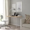 IKEA LINNMON ЛИННМОН / SPÄND СПЭНД, письменный стол, Дуб, окрашенный в белый/белый цвет, 100x60 см 095.638.68 фото thumb №4