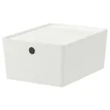 IKEA KUGGIS КУГГИС, контейнер с крышкой, белый, 26x35x15 см 595.611.88 фото thumb №1
